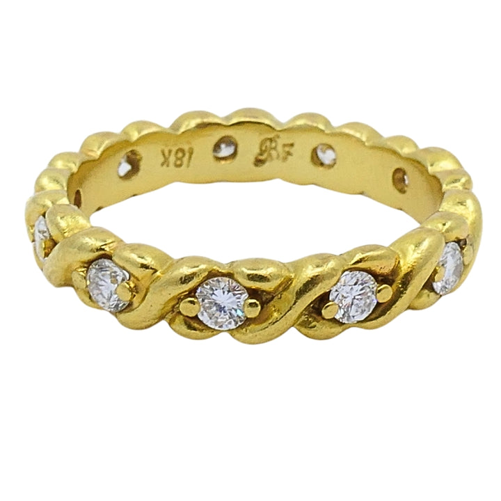 18k Gold Eternity Ring Diamond Band