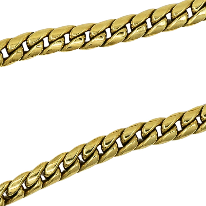 Carlo Weingrill Vintage Chain Necklace 18k Gold Heavy Link