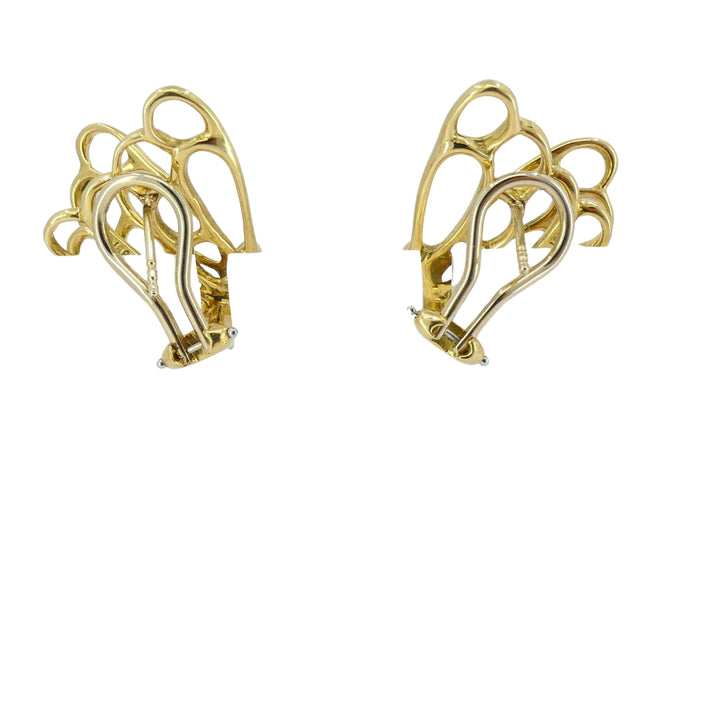 Angela Cummings 18k Gold Butterfly Earrings Vintage Designer Jewelry