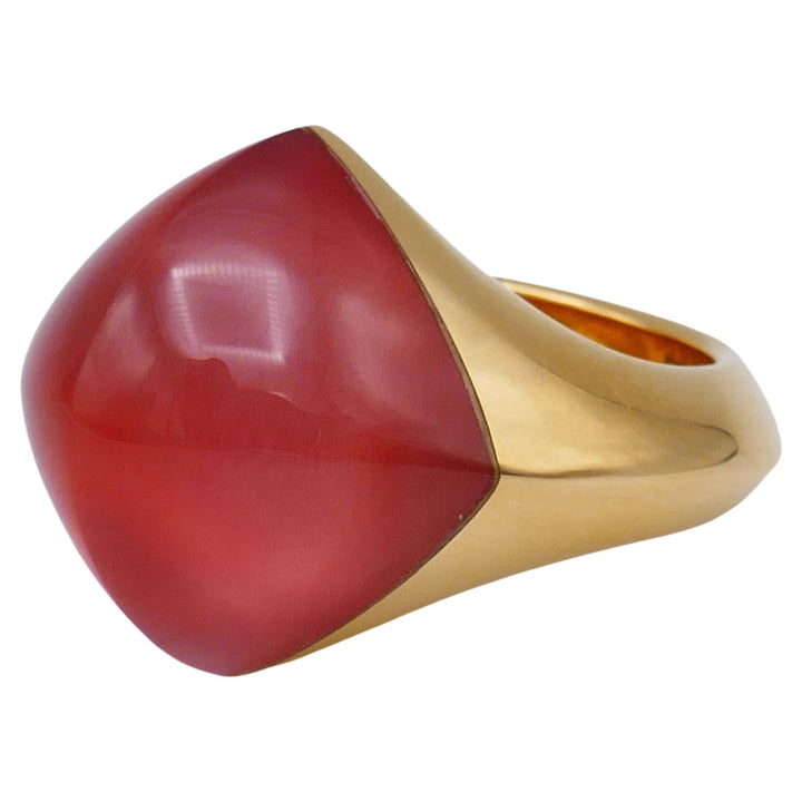 Vhernier Pan Di Zucchero Carnelian Rock Crystal Ring