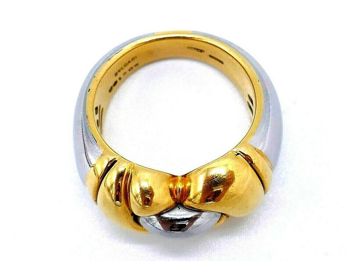 Bulgari Parentesi Yellow Gold Hematite Ring