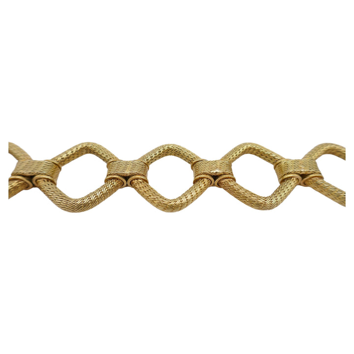 18k Gold Bracelet Rhombus Link