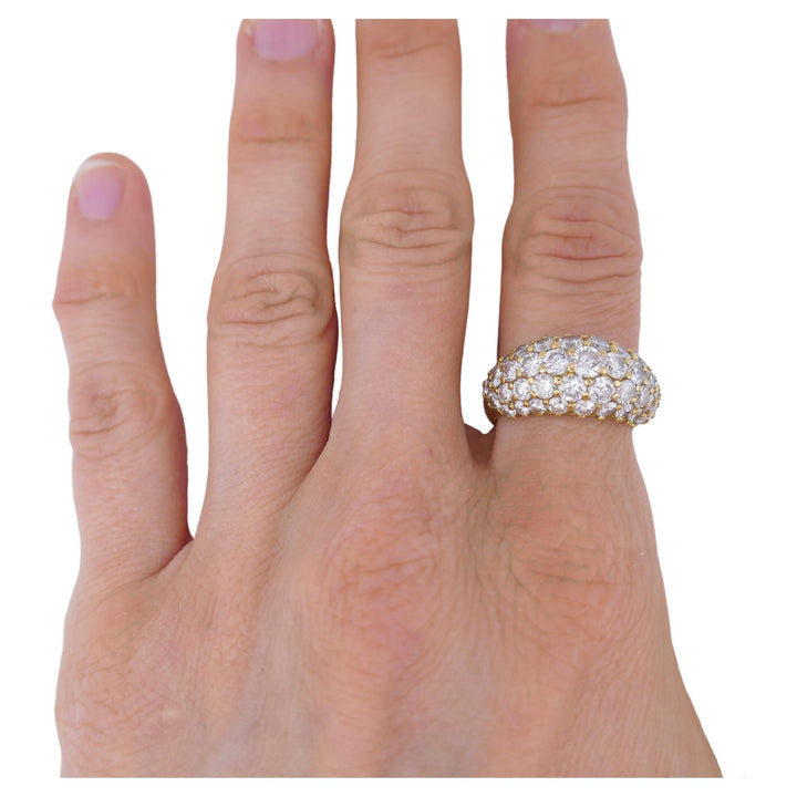 Diamond Yellow Gold Dome Ring
