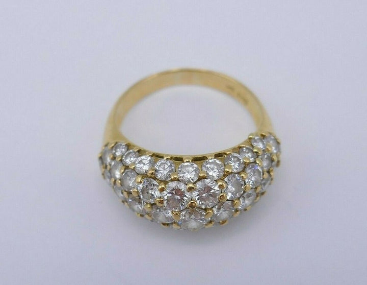 Diamond Yellow Gold Dome Ring