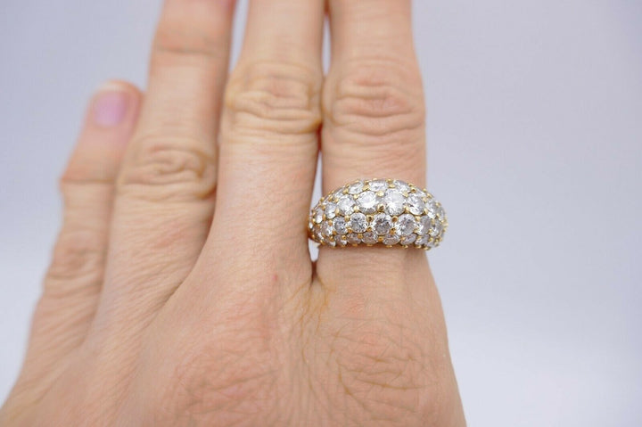 Diamond Yellow Gold Dome Ring