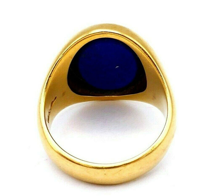 Cartier Vintage Lapis Lazuli Yellow Gold Signet Ring