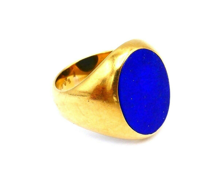 Cartier Vintage Lapis Lazuli Yellow Gold Signet Ring
