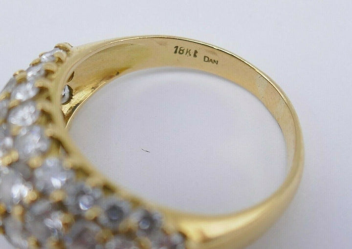 Diamond Yellow Gold Dome Ring