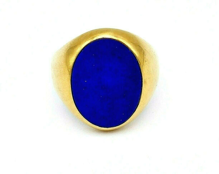 Cartier Vintage Lapis Lazuli Yellow Gold Signet Ring