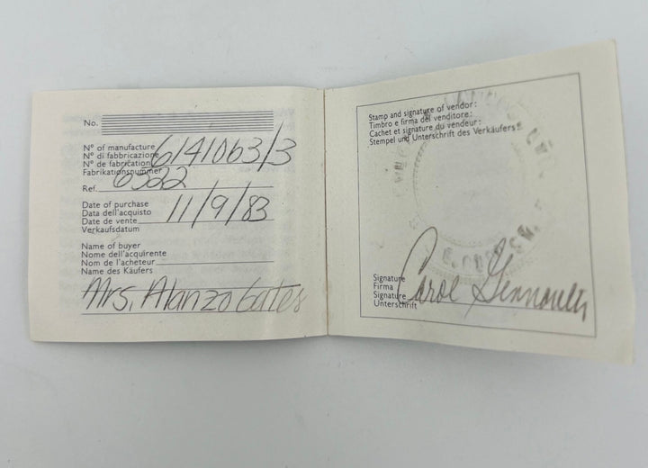 Vintage Bulgari Yellow Gold Black Dial Serpenti Tubogas Wrap Around Wrist Watch