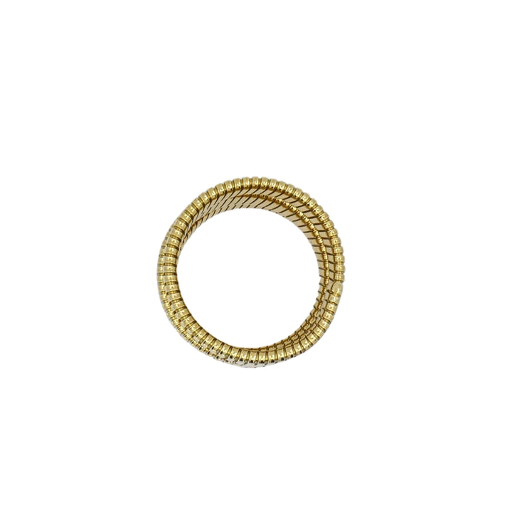 Vintage Carlo Weingrill 18k Gold Four Row Tubogas Wrap Bracelet