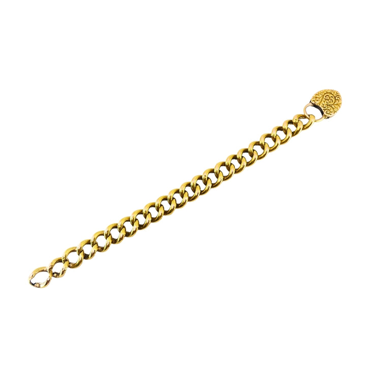Vintage 14k Gold Heart Lock Link Bracelet
