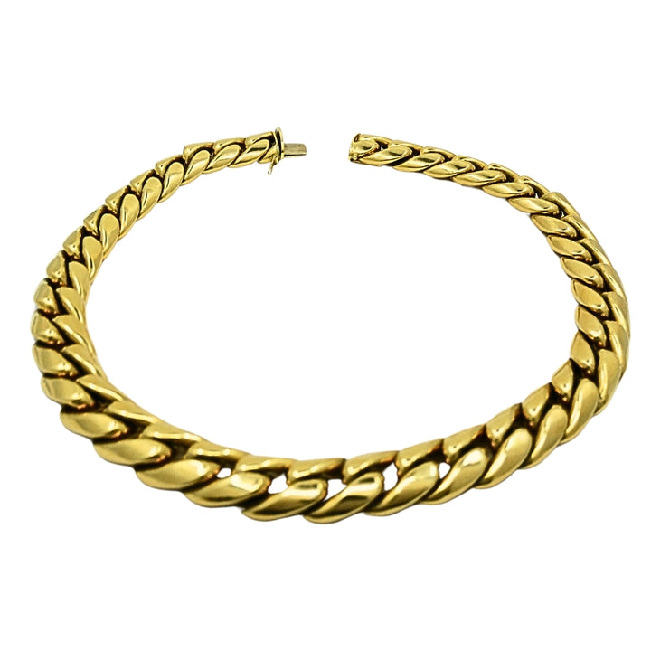 Carlo Weingrill Vintage Chain Necklace 18k Gold Heavy Link