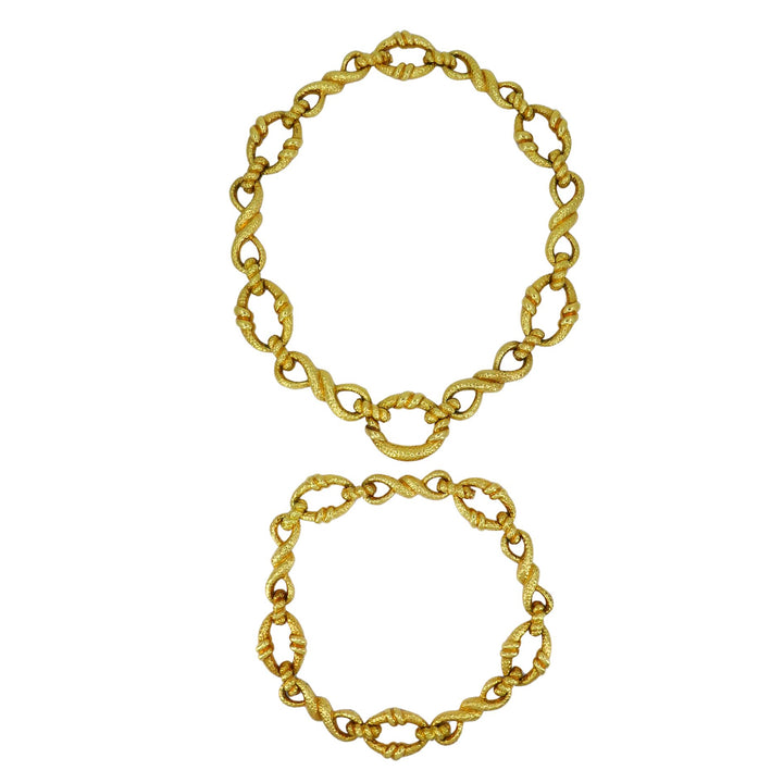 Vintage Wander 18k Hammered Gold Convertible Necklace