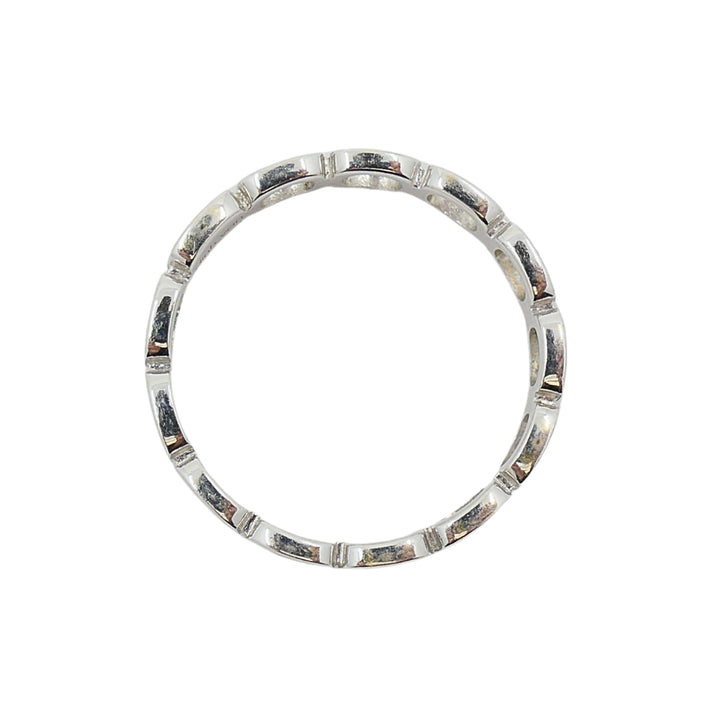 Dinh Van 18k White Gold Ring Diamond Band