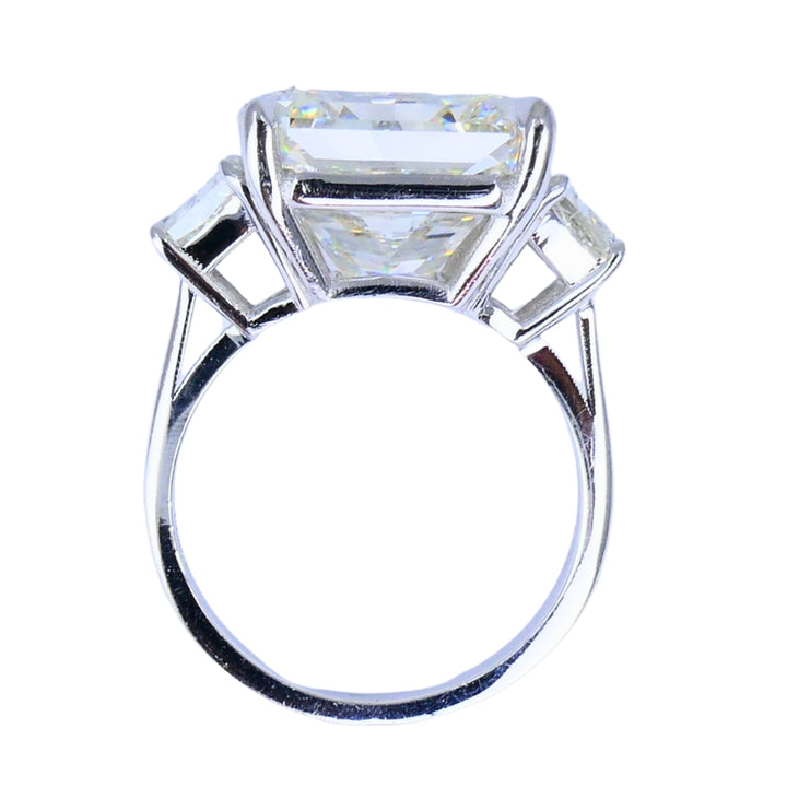 8.02-carat GIA Certified Diamond Ring 18k White Gold Modern Jewelry