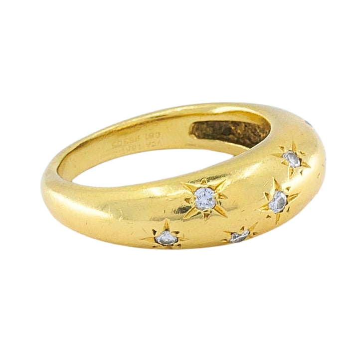 Van Cleef & Arpels Diamond 18k Gold Starburst Ring