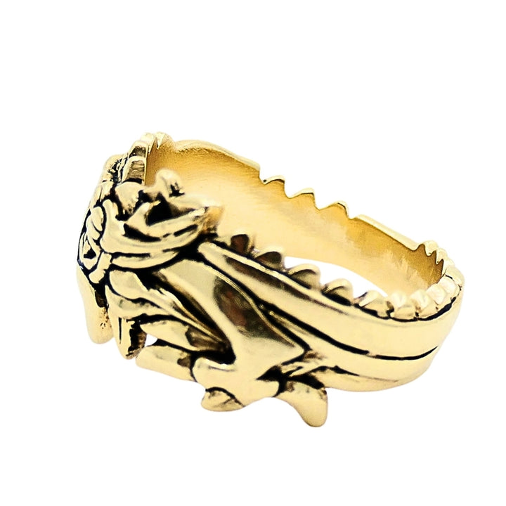 Vintage Dragon Ring 14k Gold Men Jewelry