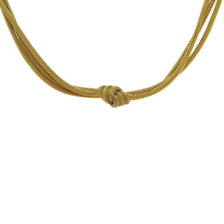 18k Gold Multi-Strand Knot Necklace