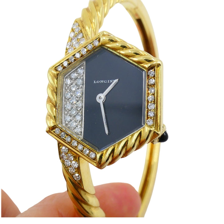 Longines Watch 18k Gold Diamond