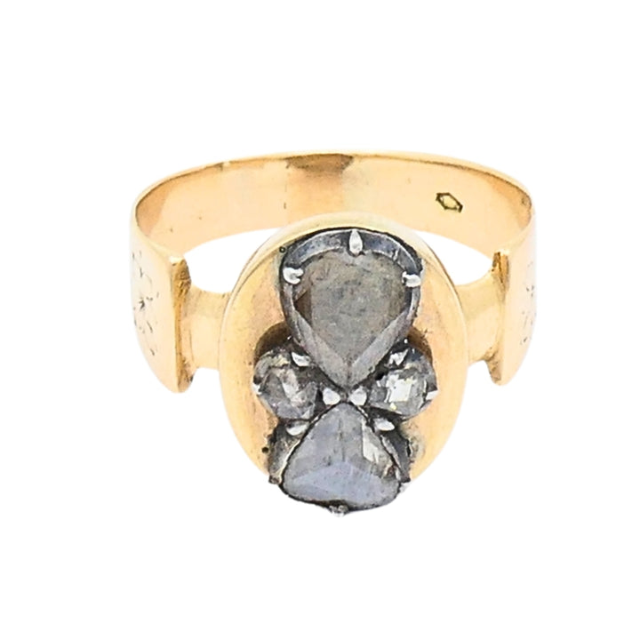 Rose Cut Diamond Ring 14k Gold Vintage Jewelry