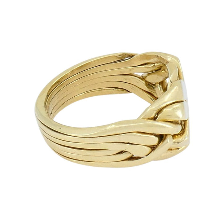 Vintage 14k Gold 6 Band Puzzle Ring sz 11