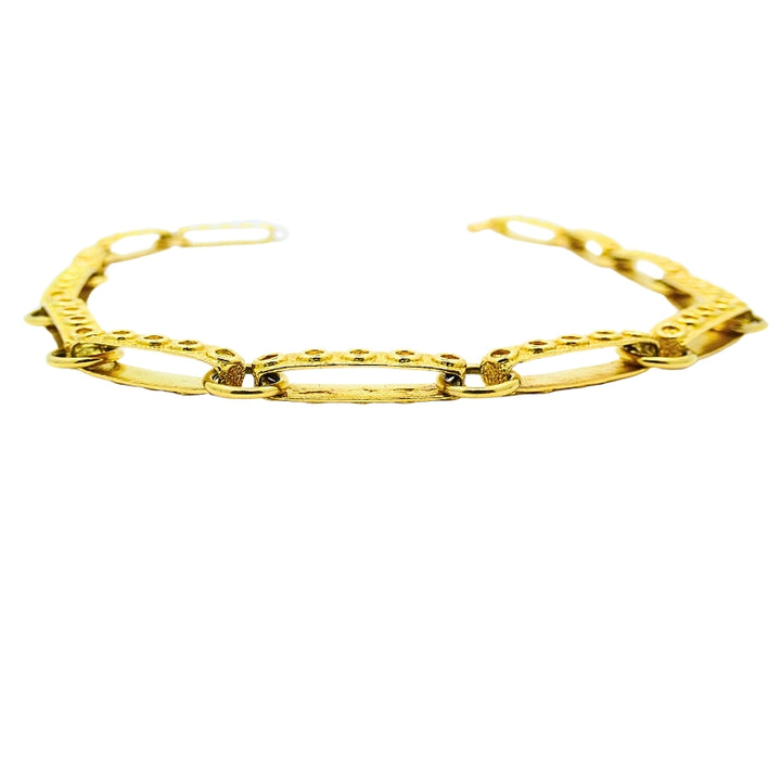 18k Gold Necklace Heavy Link Vintage