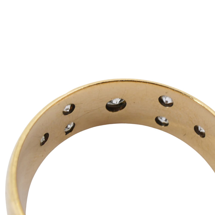 Peacock 14k Gold Diamond Band Ring