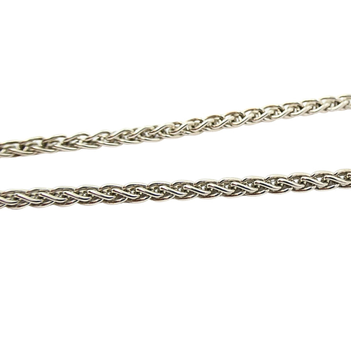 18k White Gold Monogram "S" Pendant Necklace