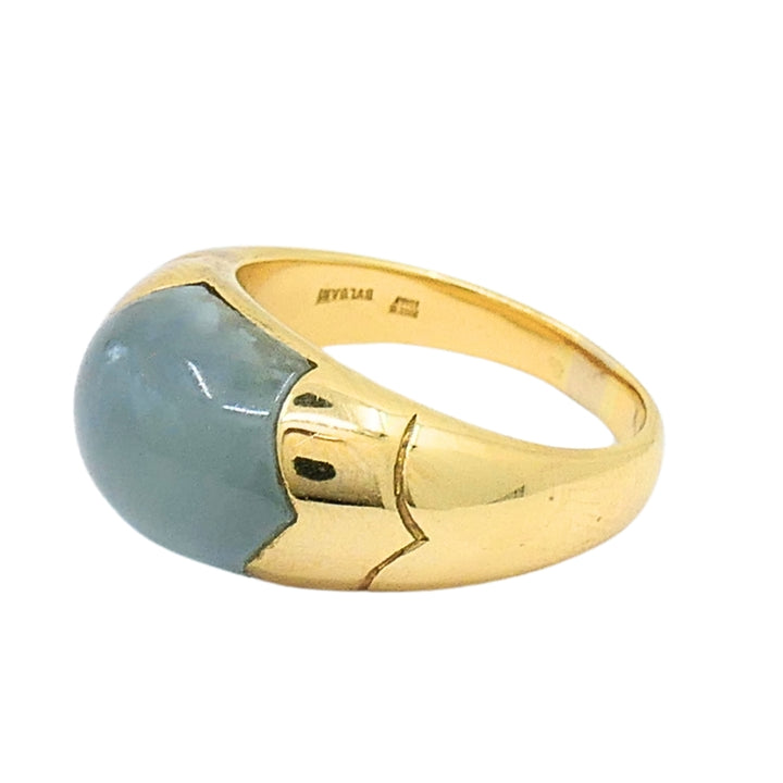 Bvlgari Bulgari 18k Gold Ring Aquamarine