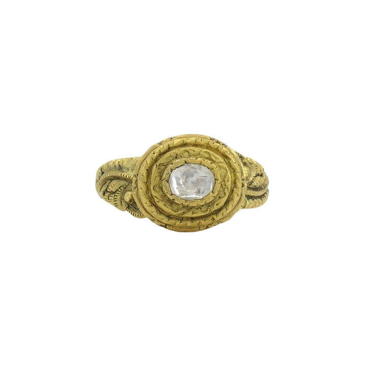 Antique 22k Gold Diamond Handmade Ring