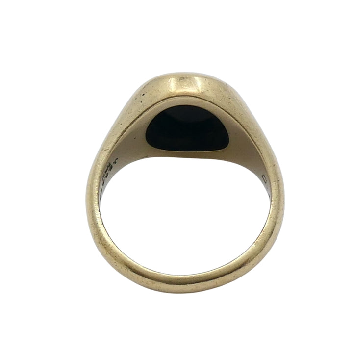 Antique Signet Ring Carved Carnelian 10k Gold