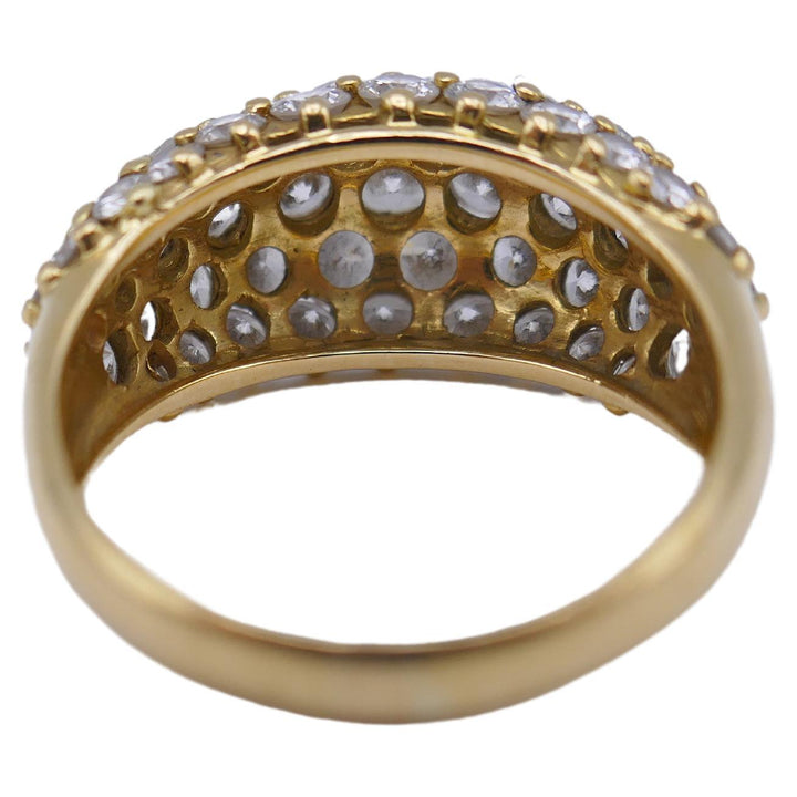 Diamond Yellow Gold Dome Ring