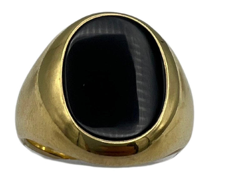 Tiffany & Co. Onyx Gold Signet Ring 18k, 1950-1960's