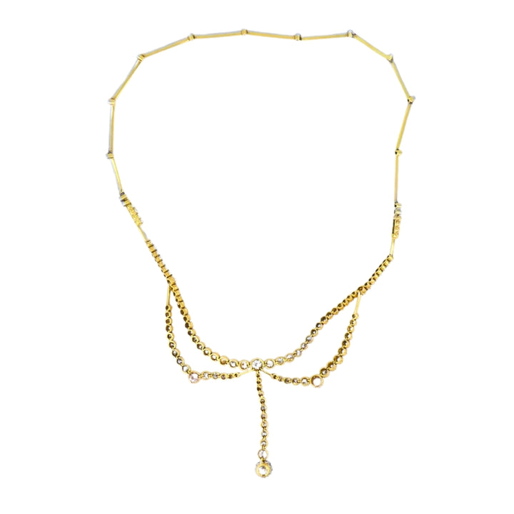 Edwardian Art Deco Necklace Platinum Diamond Vintage Jewelry Antique