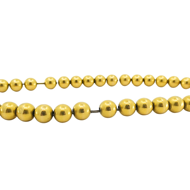 14k Gold Bead Necklace Vintage Jewelry