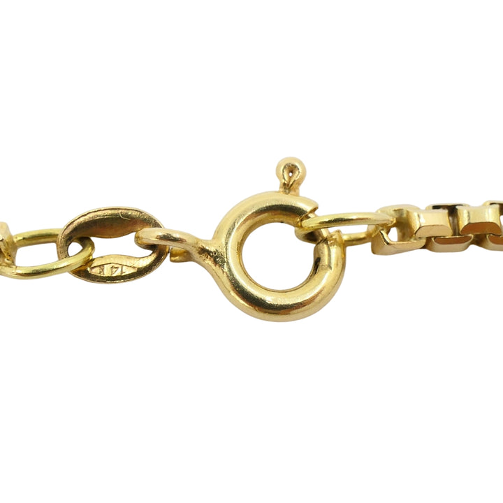 Trabert & Hoeffer 18k Gold Pieces Pendant 14k Chain Necklace