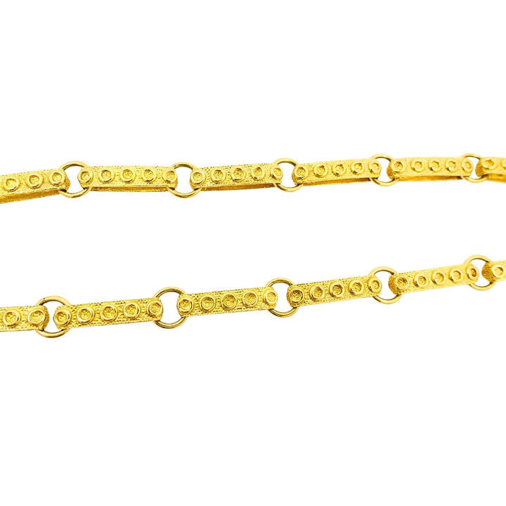 18k Gold Necklace Heavy Link Vintage