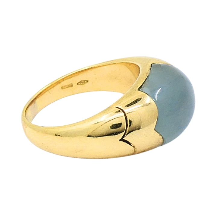 Bvlgari Bulgari 18k Gold Ring Aquamarine