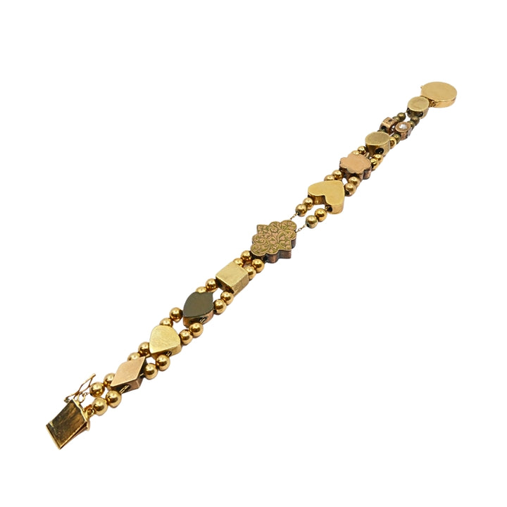 Antique 14k Gold Slide Bracelet Gemstones