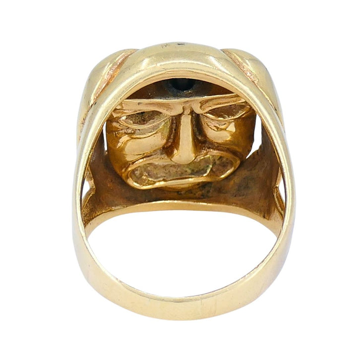 Vintage 14k Gold Greek Theater Flip Ring