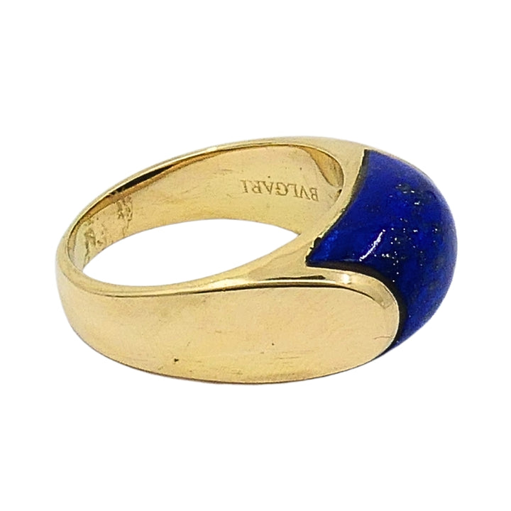 Bvlgari Bulgari Tronchetto Ring 18k Gold Lapis Lazuli