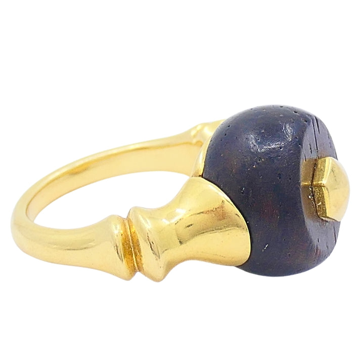 Marina B 18k Yellow Gold  Wood Ring
