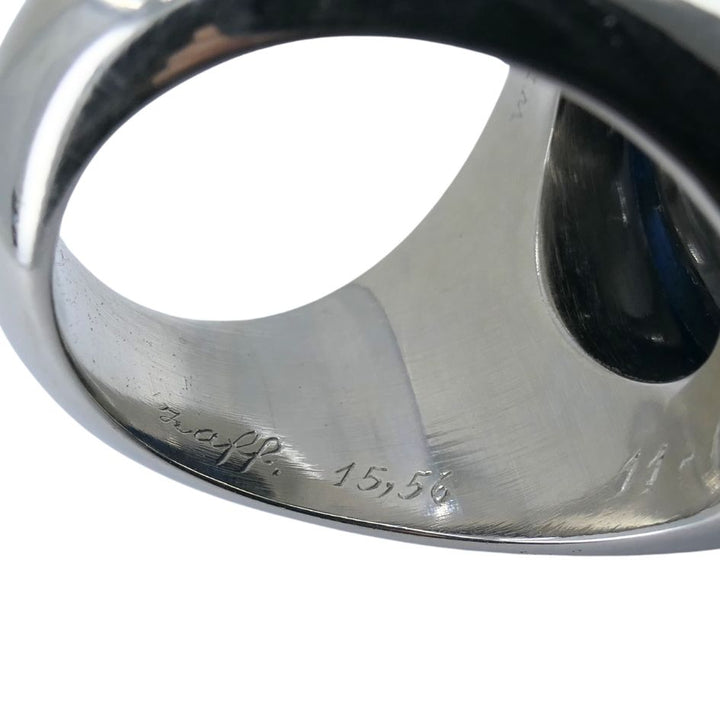 Bulgari Platinum Sapphire Custom Family Crest Signet Ring