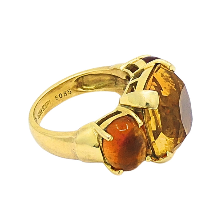Seaman Schepps Ring 18k Gold Citrine