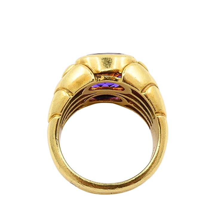 Bvlgari Doppio Ring Citrine & Amethyst 18k Gold