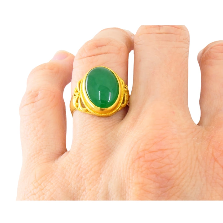 Antique Ring Jade 18k Gold