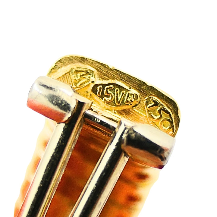 18k Gold Carlo Weingrill Huggie Earrings Tubogas Design
