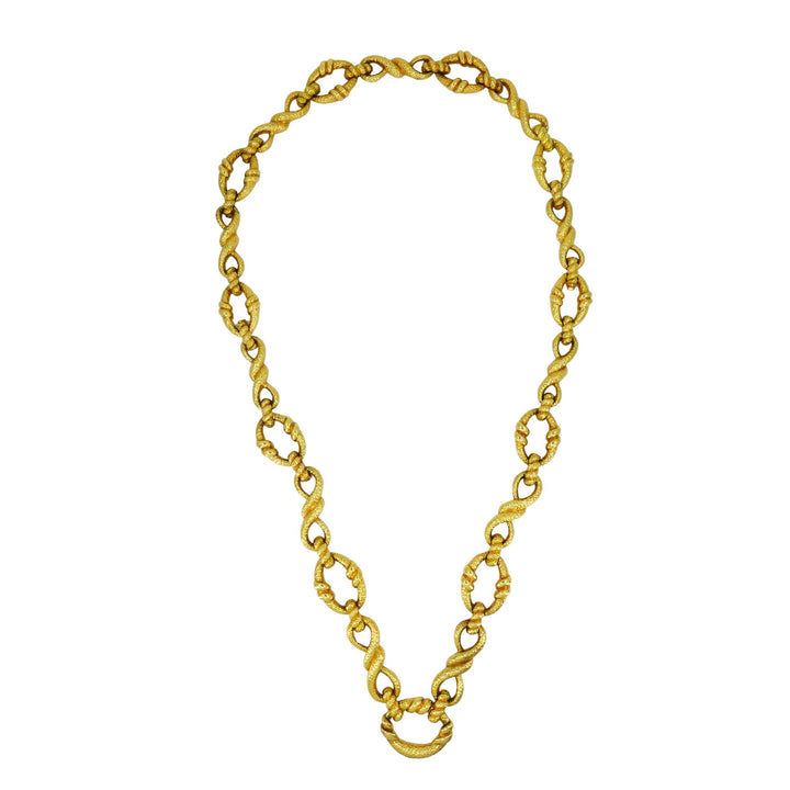 Vintage Wander 18k Hammered Gold Convertible Necklace