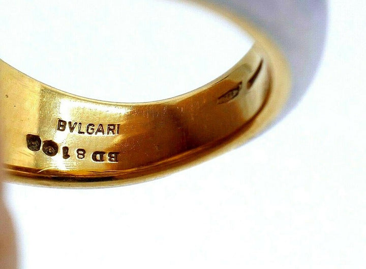 Bulgari Parentesi Yellow Gold Hematite Ring